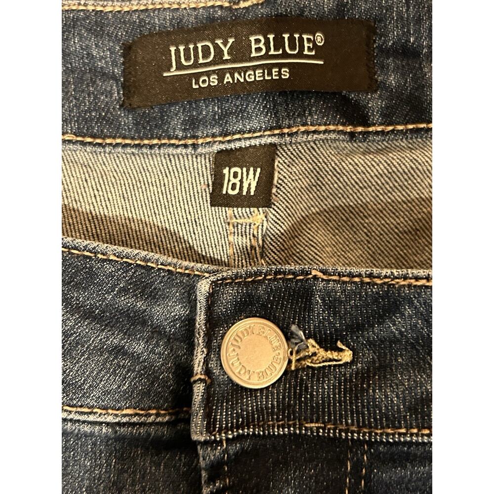Judy Blue JB88327 High Rise Bootcut Jeans Women's Sz 18W DK Wash Denim Stretch - Picture 3 of 9